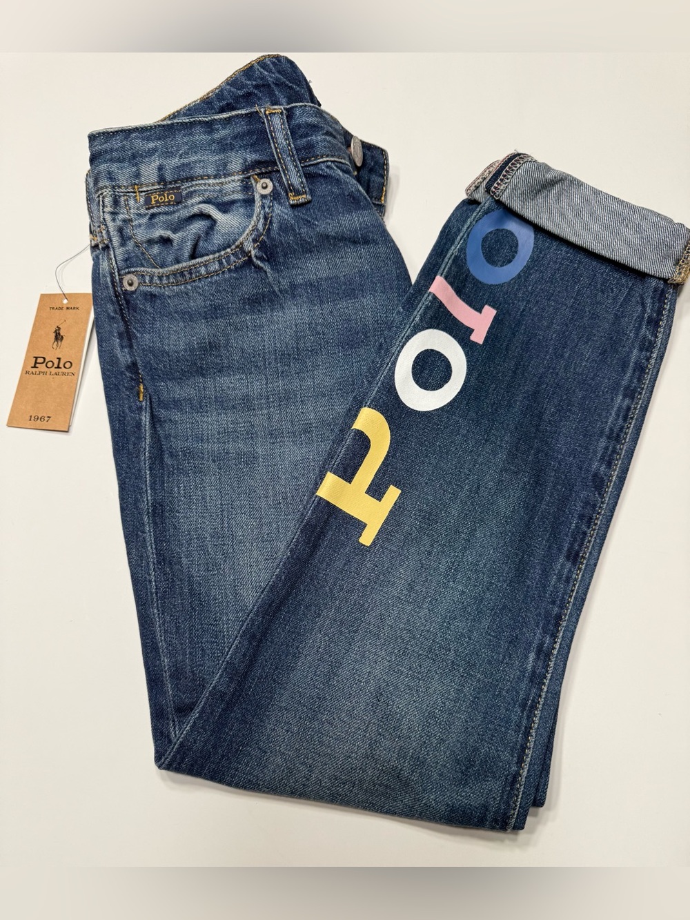 Polo by Ralph Lauren Youth Girls Blue Logo Slim Jeans size 12